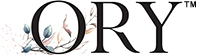 ORY™ Skincare logo featuring elegant serif typography with botanical accents, representing handcrafted, botanical-infused luxury skincare.