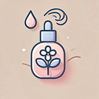 Fragrance icon showing a perfume bottle with floral symbol, representing optional aromatic components used in ORY Skincare to enhance sensory experience.