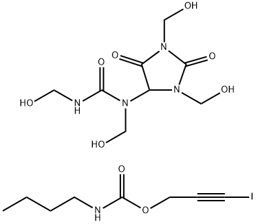 Chemical structure of Germall Plus preservative used in ORY Skincare formulations for broad-spectrum antimicrobial protection.