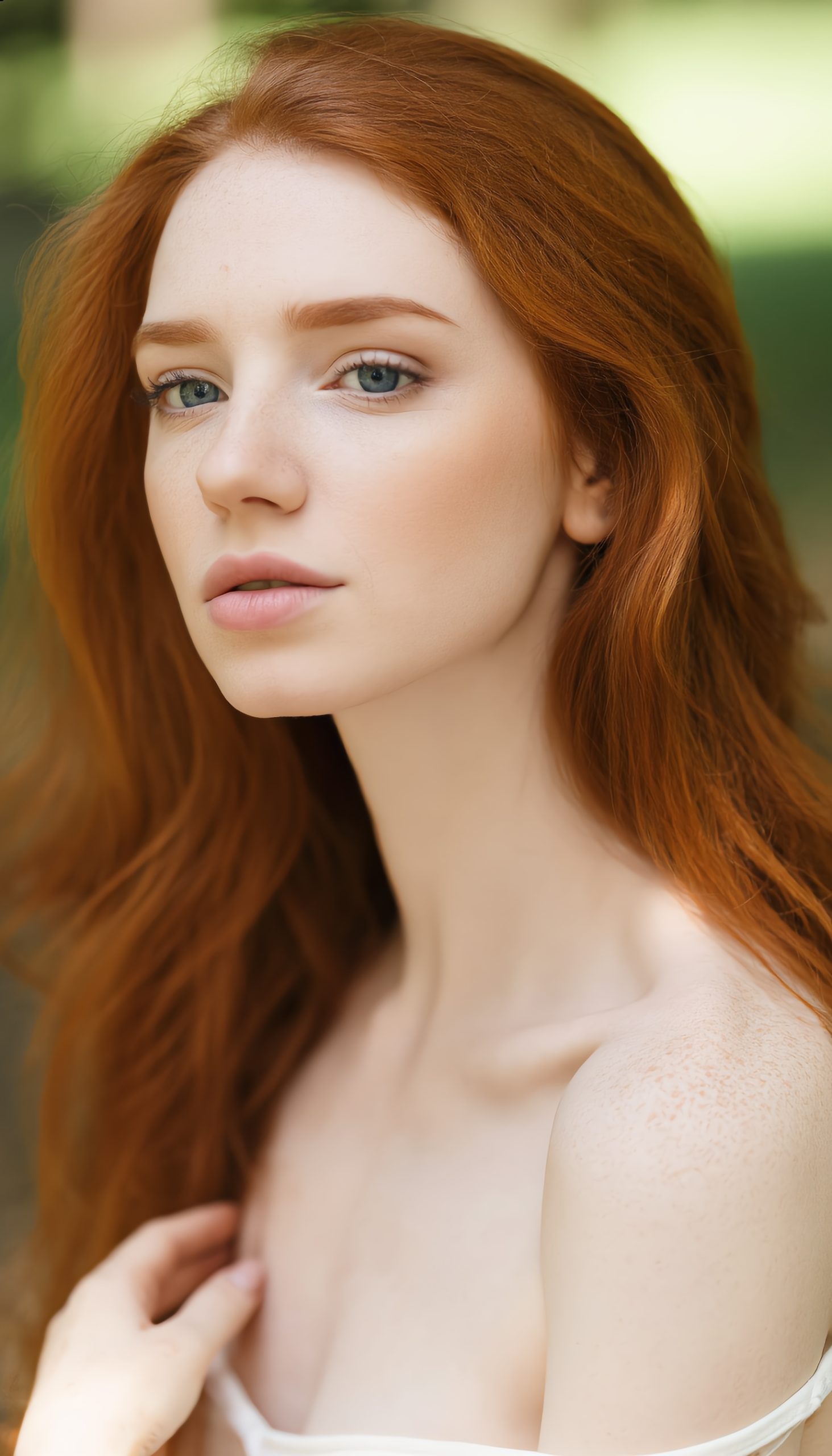 Woman with naturally sensitive skin in soft natural light, representing ORY Skincare’s gentle and customized sensitive skincare solutions.