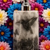 Elegant personalized ORY botanical infused hand and body lotion bottle with pump dispenser, featuring leaf and butterfly designs on floral background, showcasing Oryskincare's custom natural skincare solutions for nourished, hydrated skin.