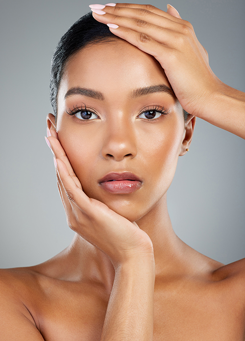 Woman with smooth, balanced complexion showcasing healthy normal skin — ORY Skincare natural skincare for normal skin.